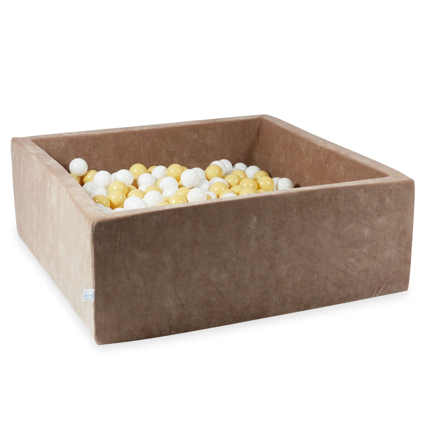 Piscine à Balles 110x110x40 Velvet Soft Beige Foncé avec balles 600 pcs. (blanc, beige)