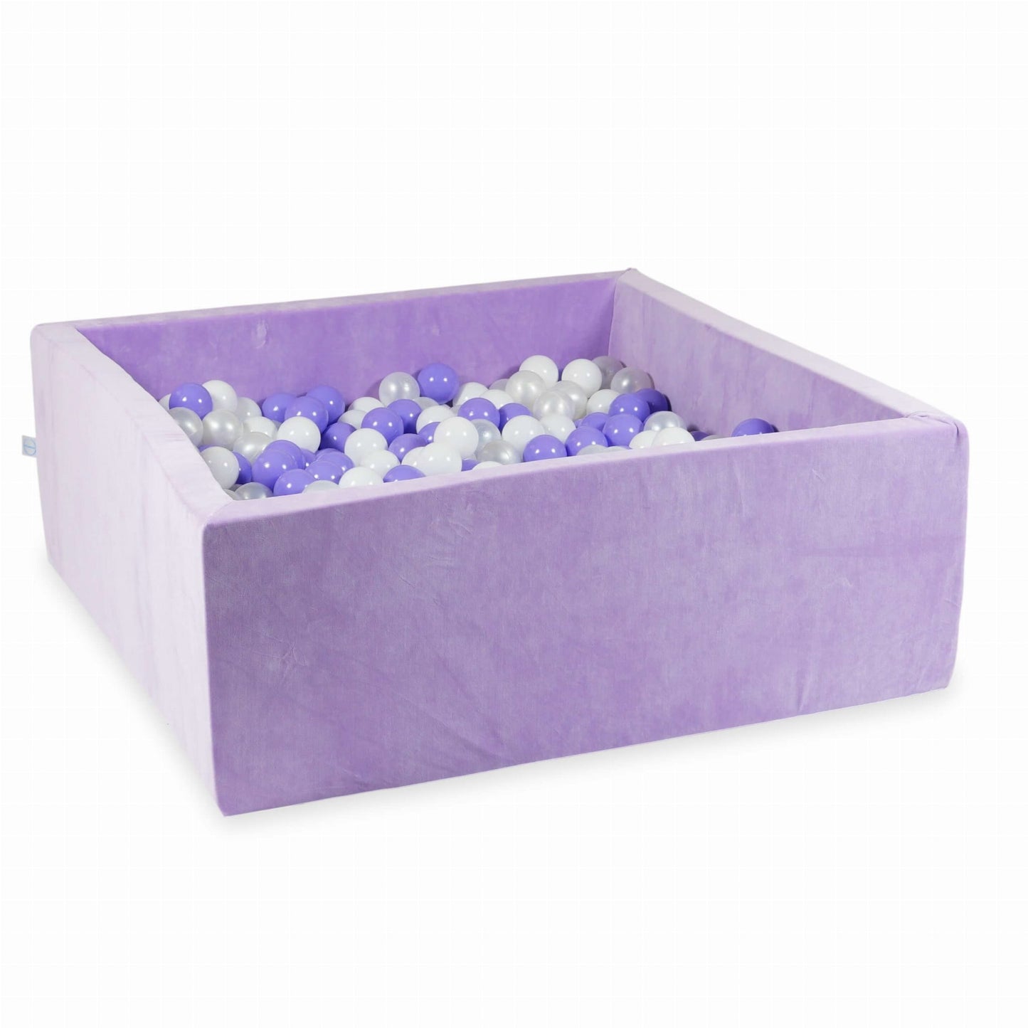 Piscine à Balles 110x110x40 Velvet Soft Violet avec balles 600 pcs. (blanc, perle, chiné)