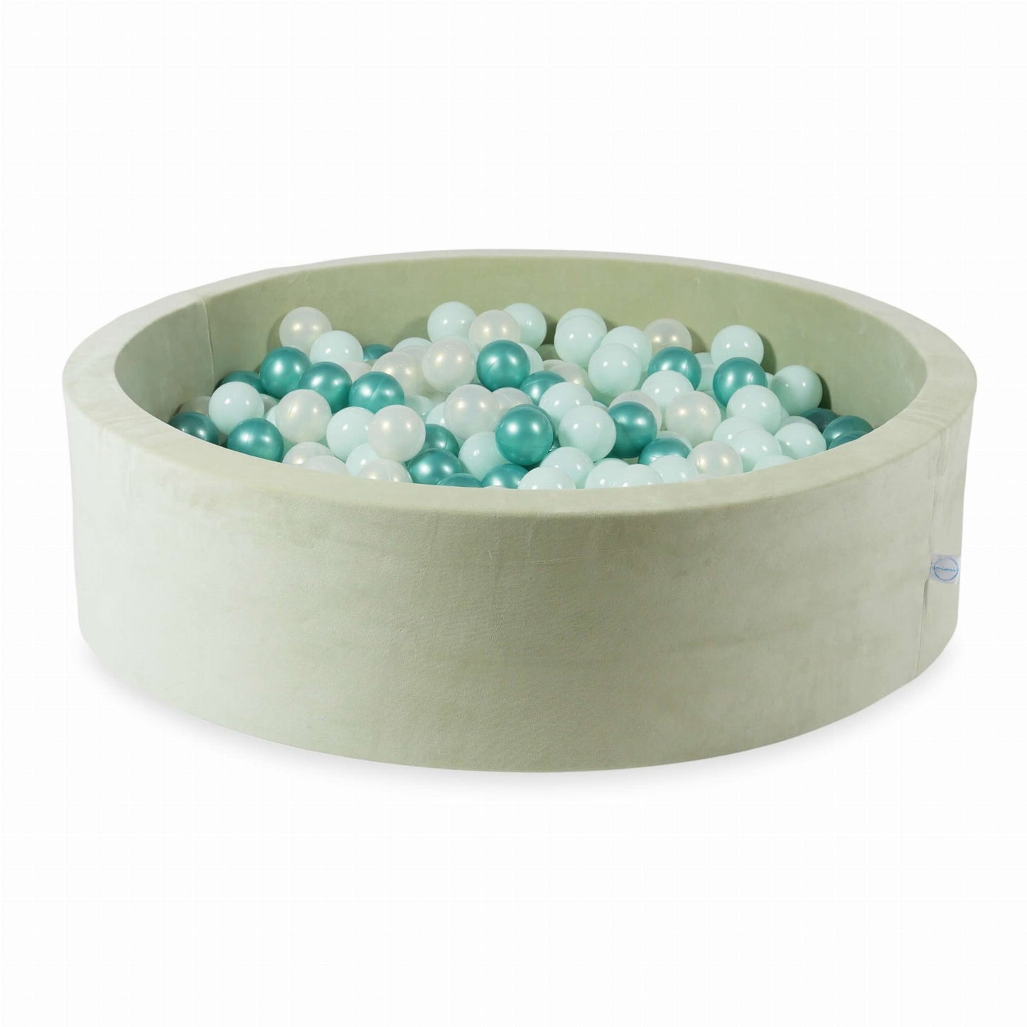 Piscine à Balles 110x30 Velvet Soft Lightmint avec balles 400 pcs. (menthe clair, effet sirène, turquoise métallisé)