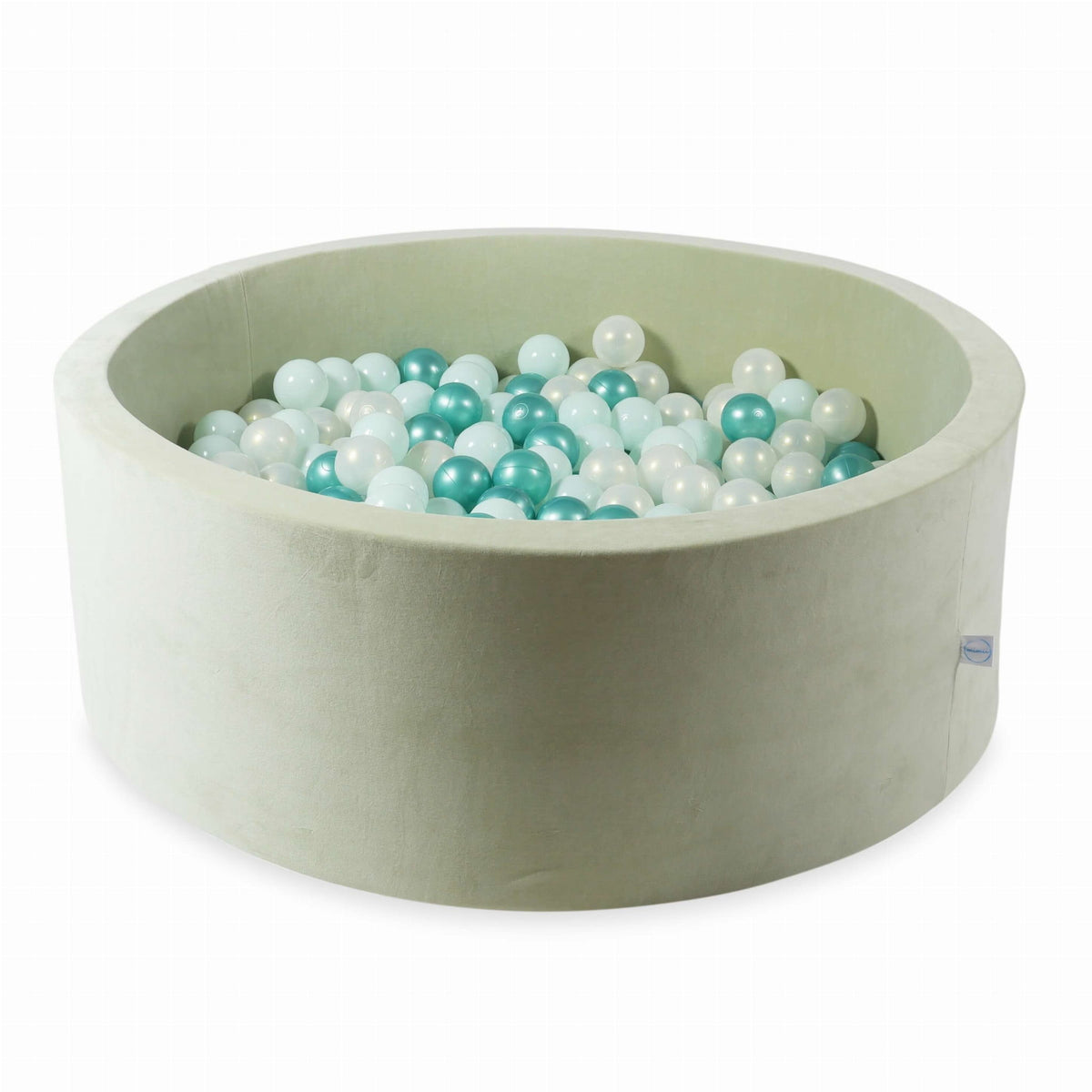 Piscine à Balles 110x40 Velvet Soft Lightmint avec balles 500 pcs. (menthe clair, effet sirène, turquoise métallisé)