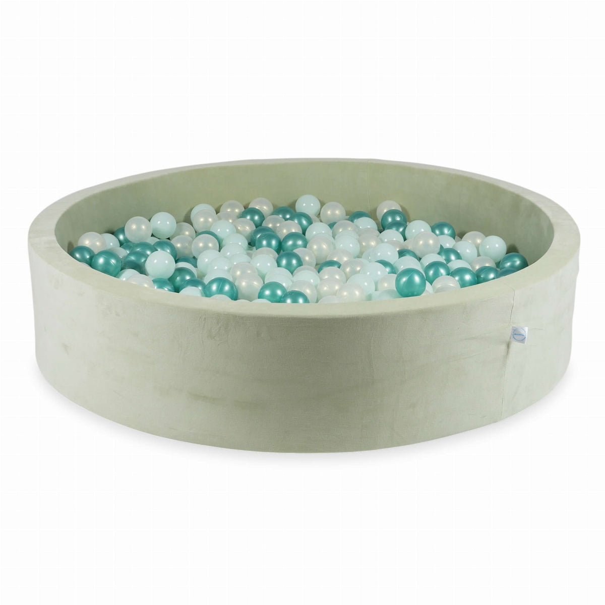 Piscine à Balles 130x30 Velvet Soft Lightmint avec balles 600 pcs. (menthe clair, effet sirène, turquoise métallisé)