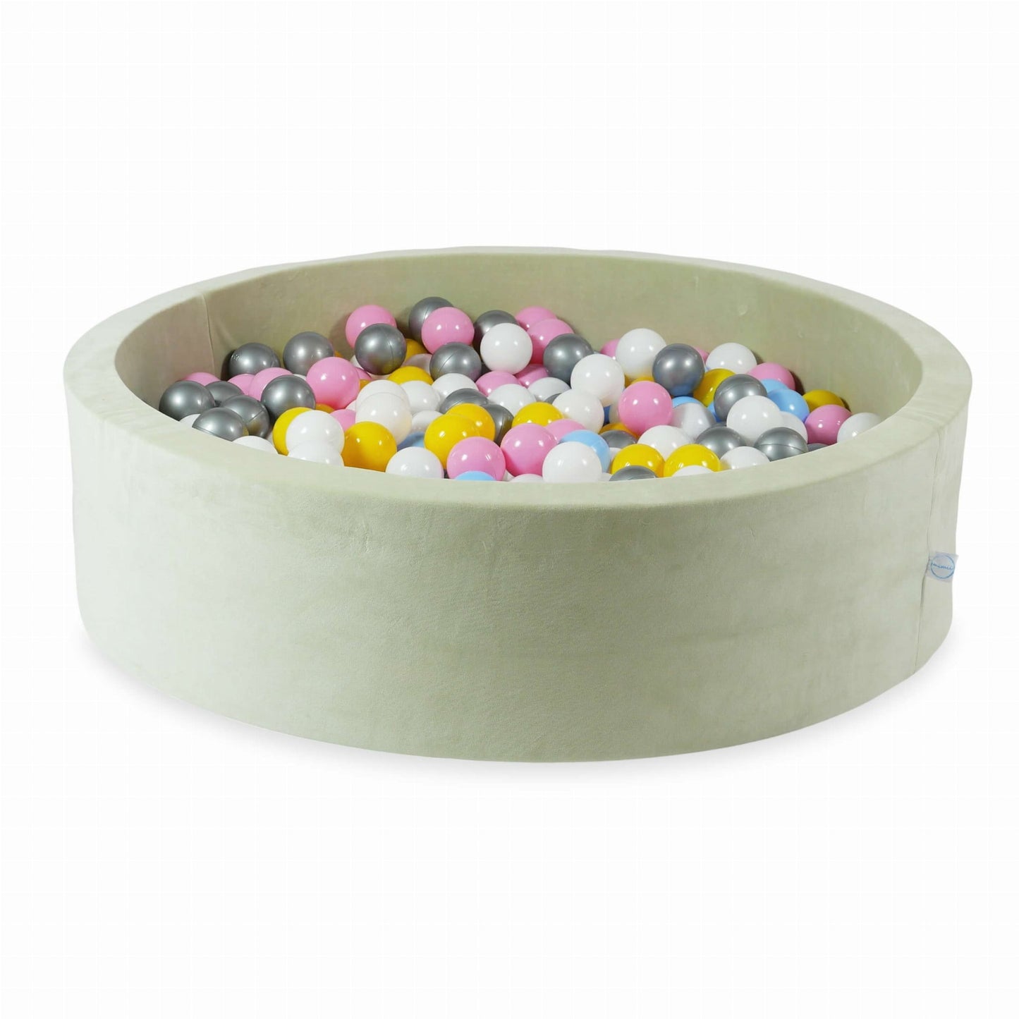 Piscine à Balles 110x30 Velvet Soft Lightmint avec balles 400 pcs. (blanc, argent, rose poudré, jaune, bleu bébé)