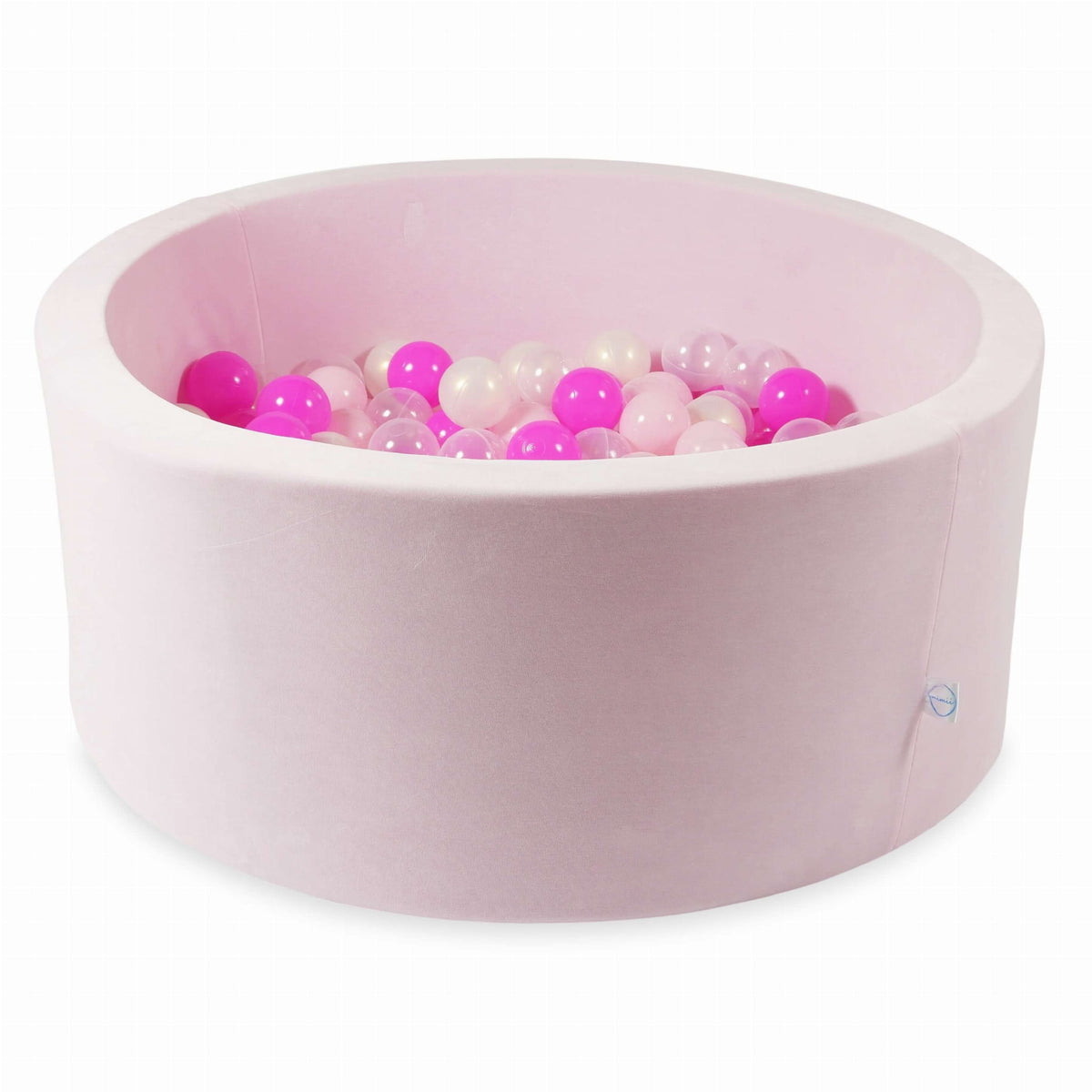 Piscine à Balles 90x40 Velvet Soft Rose Clair avec balles 300 pcs. (transparent, effet sirène, rose bébé, rose)