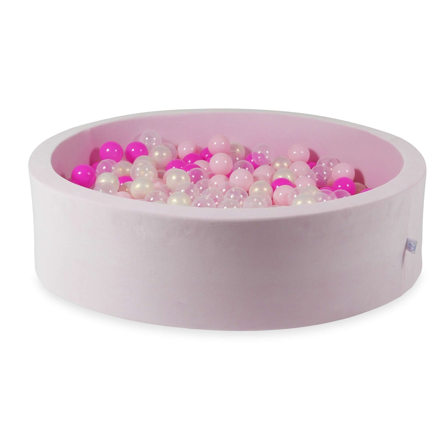 Piscine à Balles 110x30 Velvet Soft Rose Clair avec balles 400 pcs. (transparent, effet sirène, rose bébé, rose)