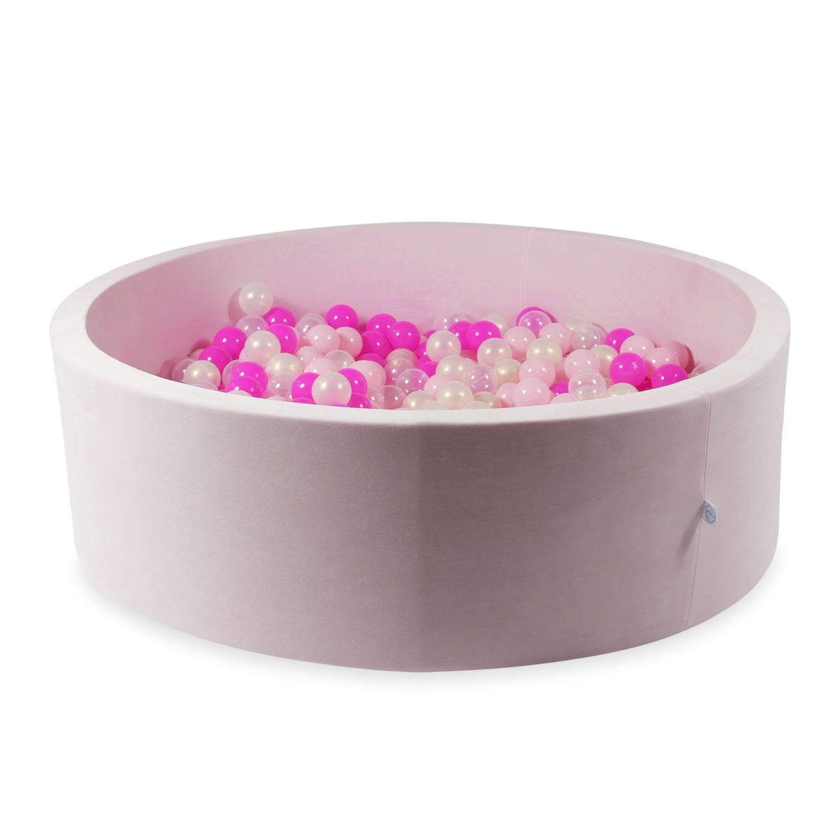 Piscine à Balles 130x40 Velvet Soft Rose Clair avec balles 700 pcs. (transparent, effet sirène, rose bébé, rose)