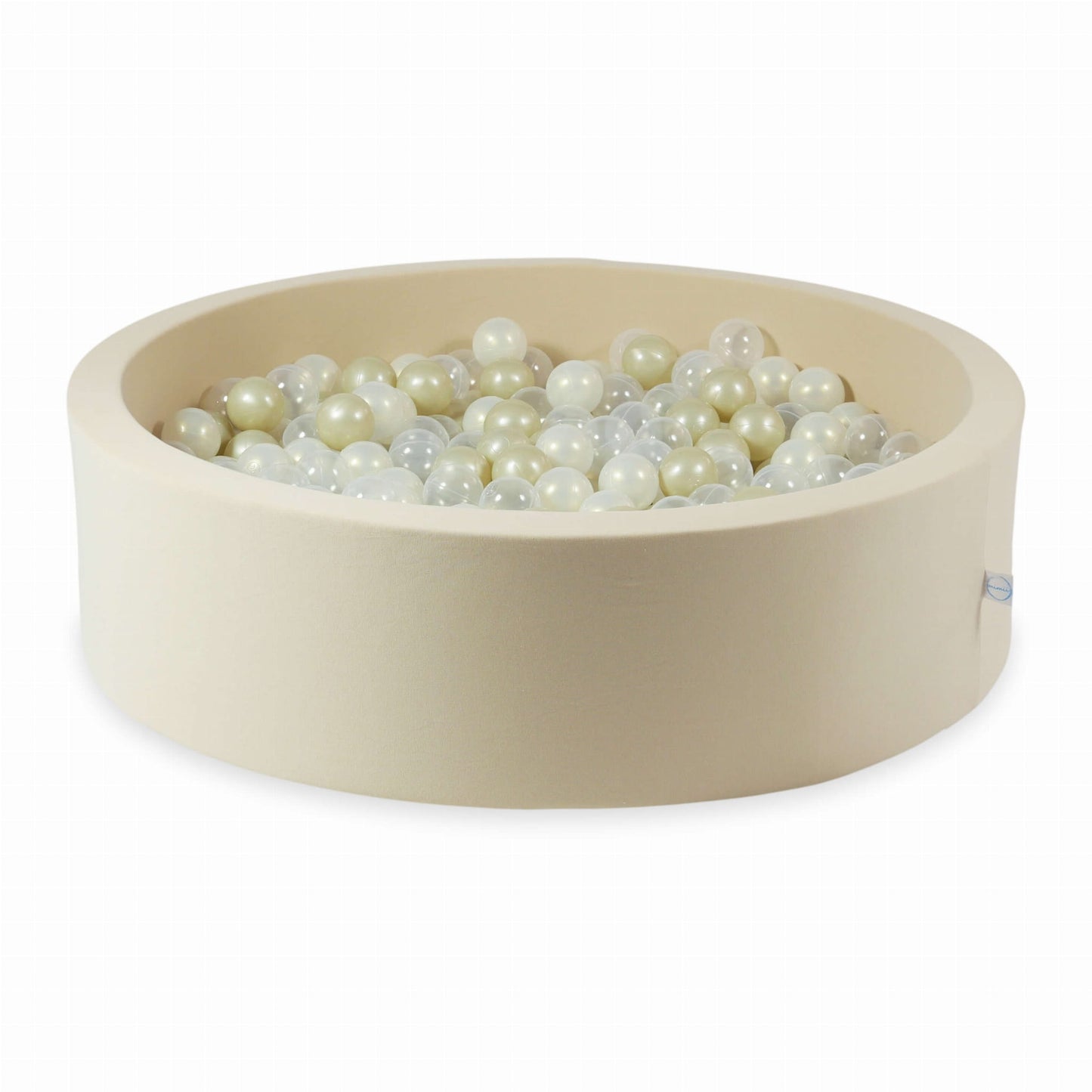 Piscine à balles 110x30 beige avec balles 400 pcs. (transparent, doré clair, effet sirène)