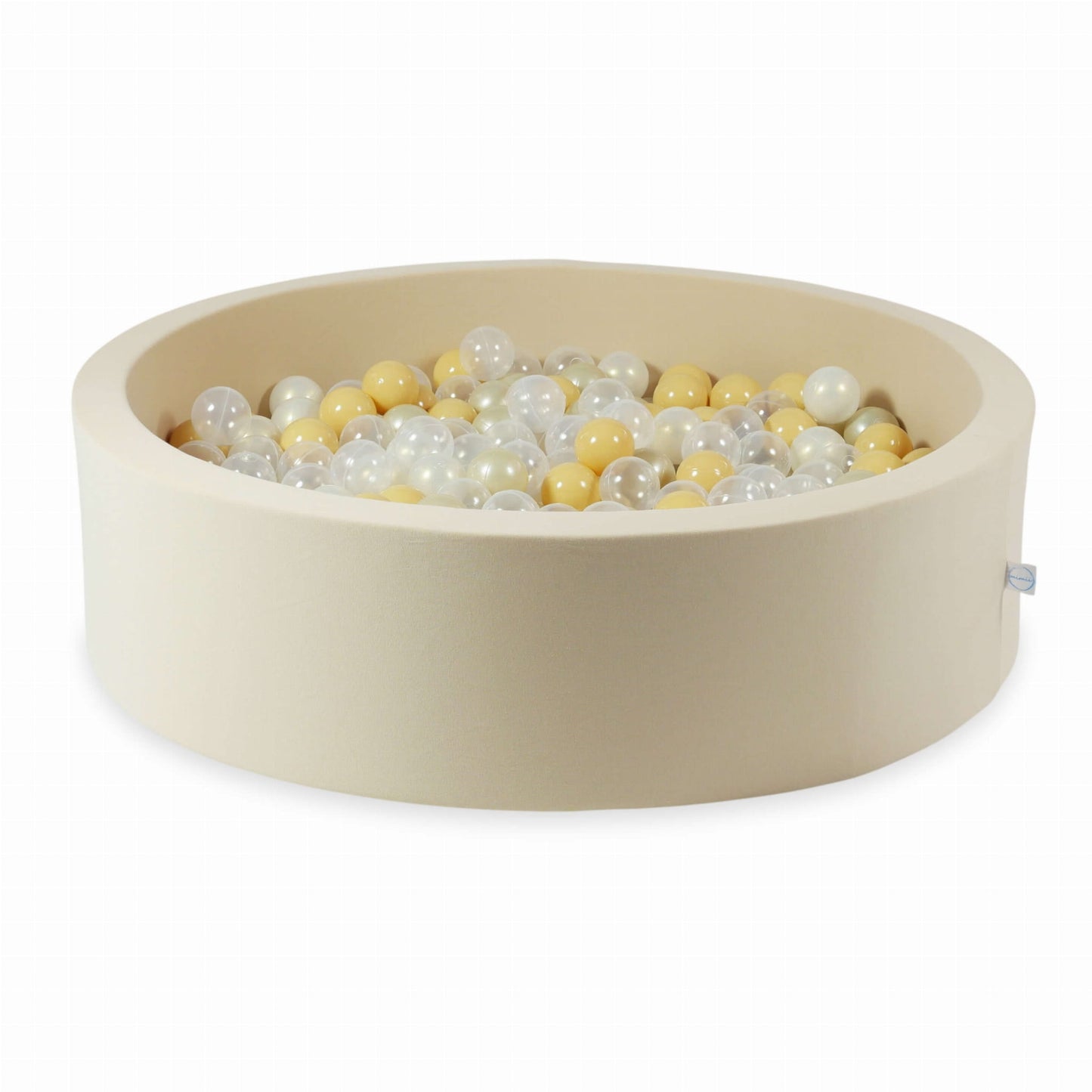 Piscine à balles 110x30 beige avec balles 400 pcs. (transparent, effet sirène, or clair, beige)