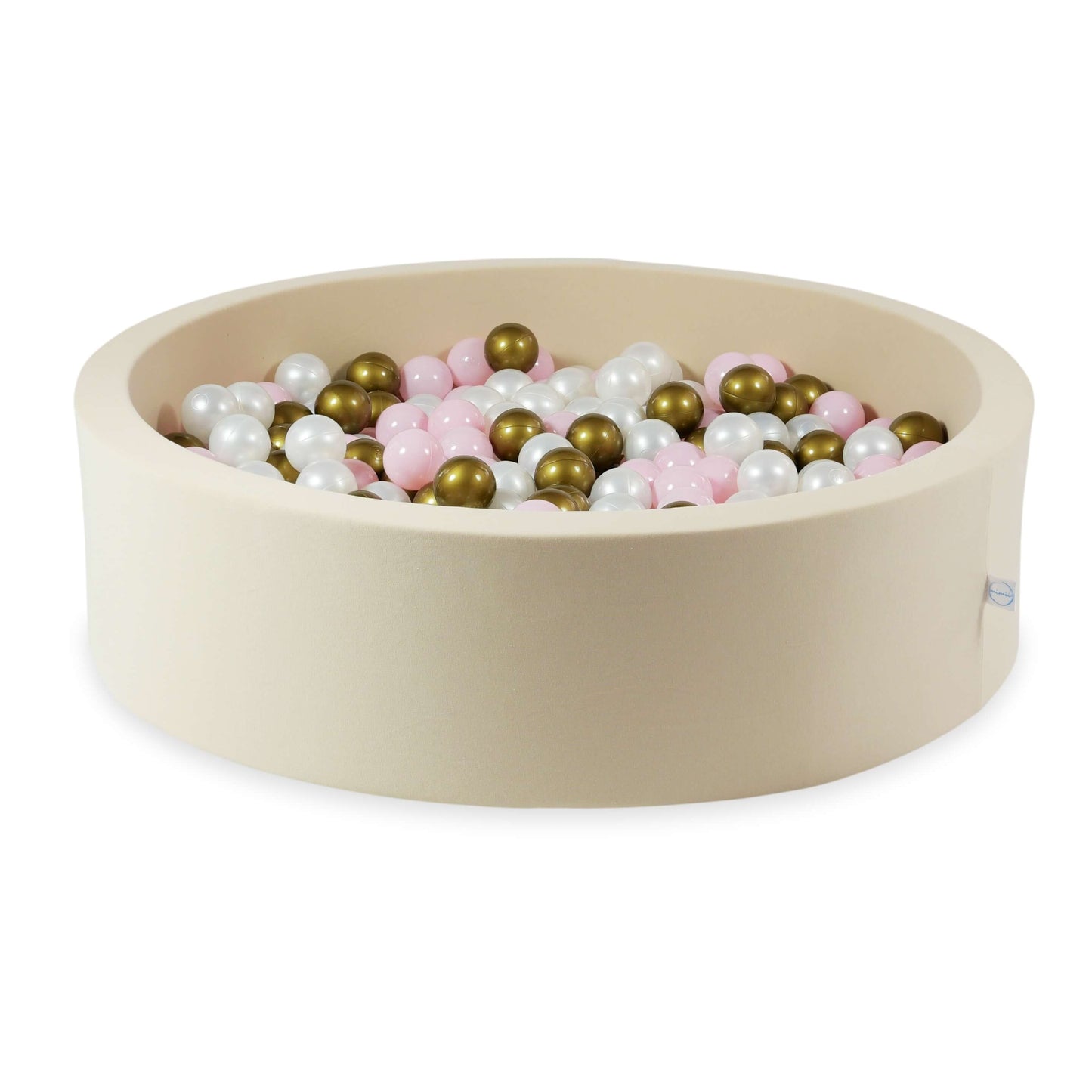 Piscine à balles 110x30 beige avec balles 400 pcs. (perle, rose bébé, vieil or)