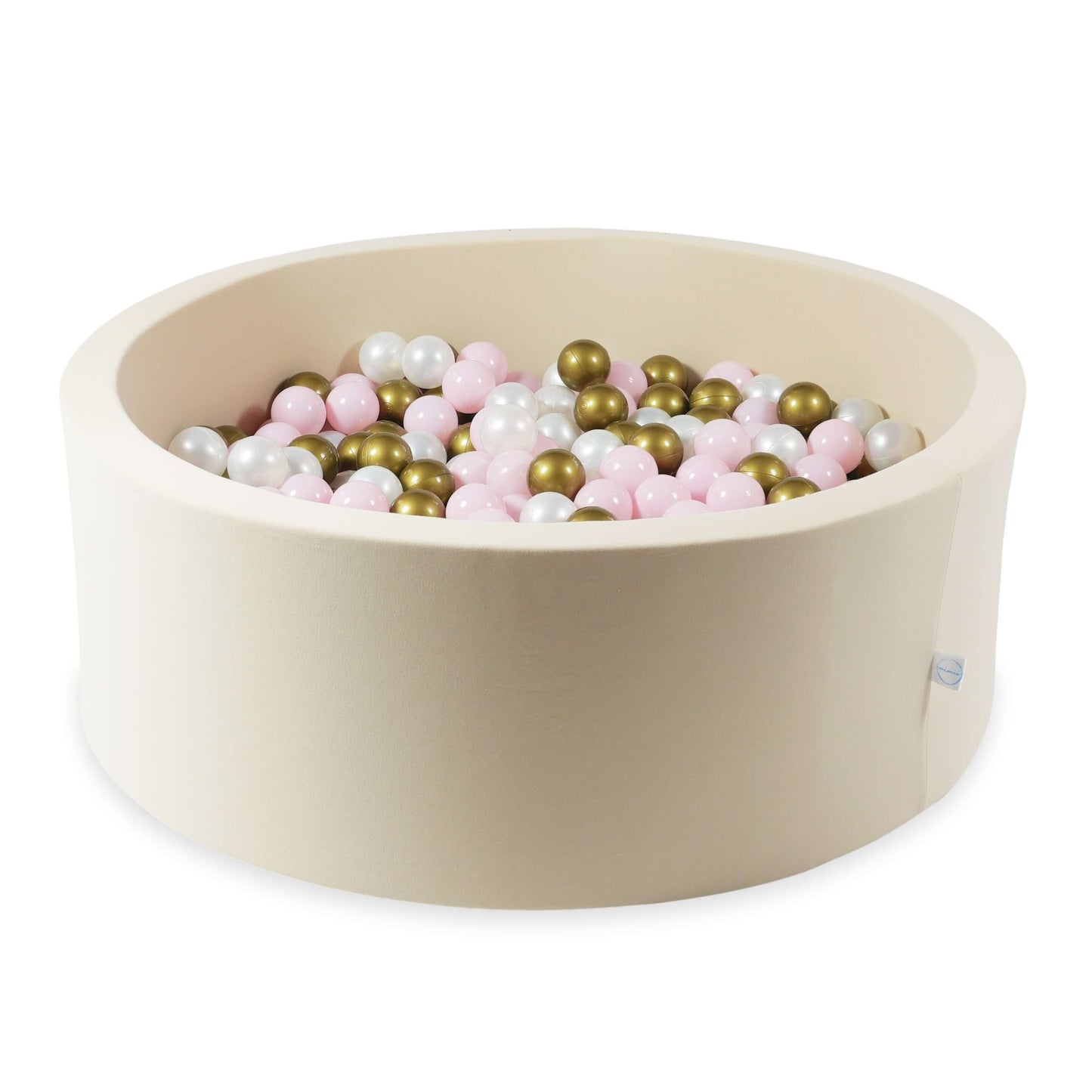 Piscine à balles 110x40 beige avec balles 500 pcs. (perle, rose bébé, vieil or)
