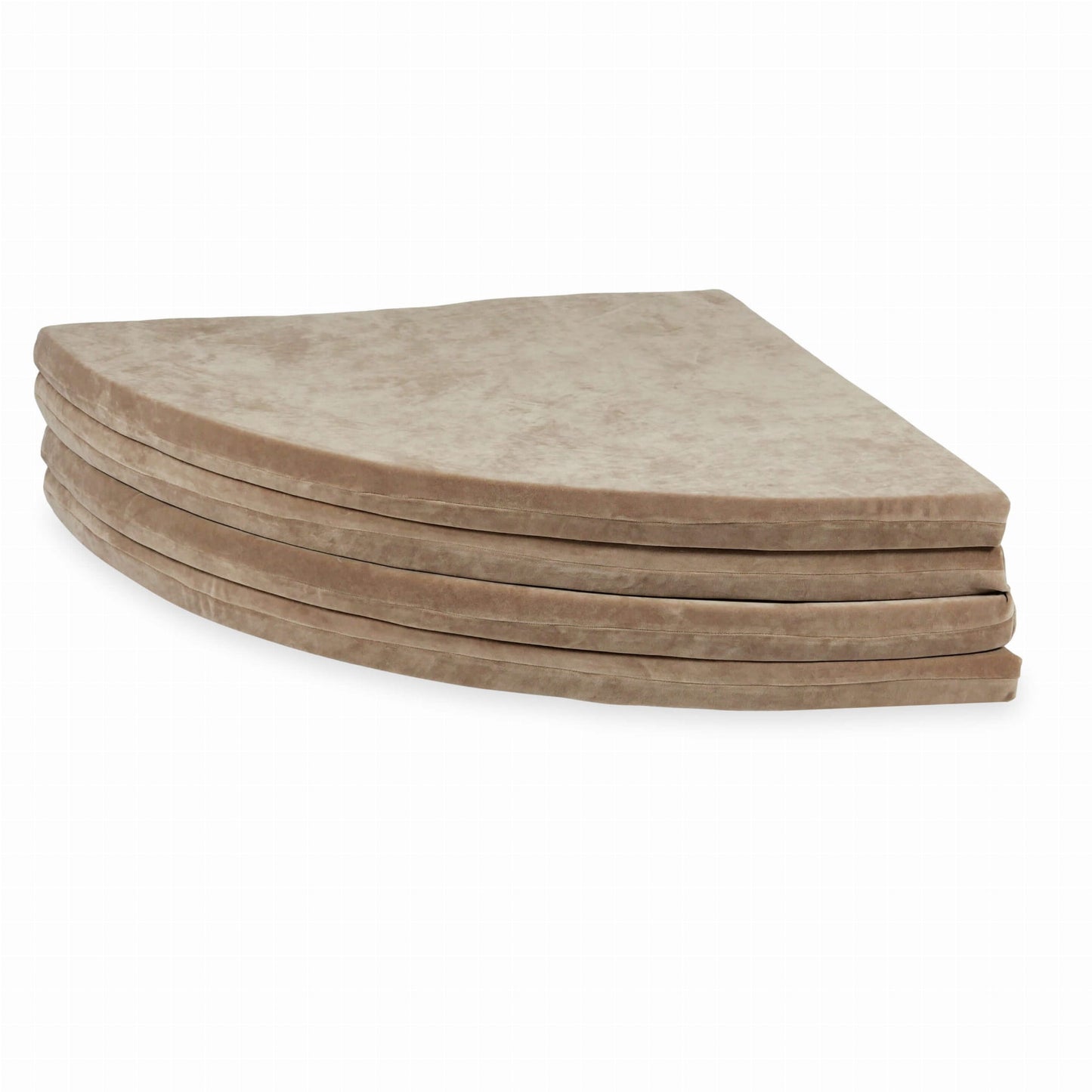 Tapis de jeu 160cm pour enfant, rond pliable, Velours Doux Beige Foncé