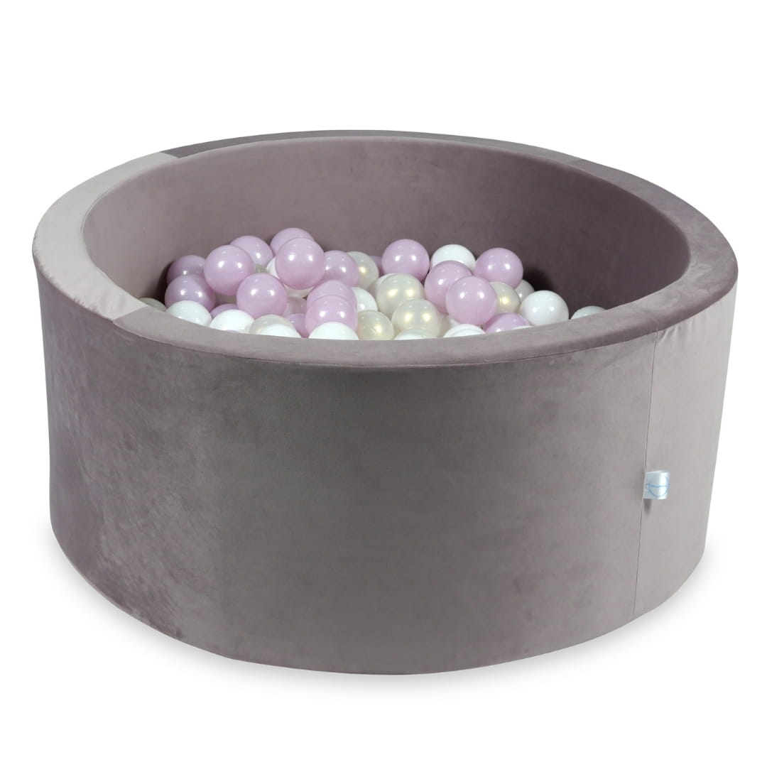 Piscine à Balles avec balles 300pcs 90x40 velours lilas (blanc, rose bébé perle, effet sirène)