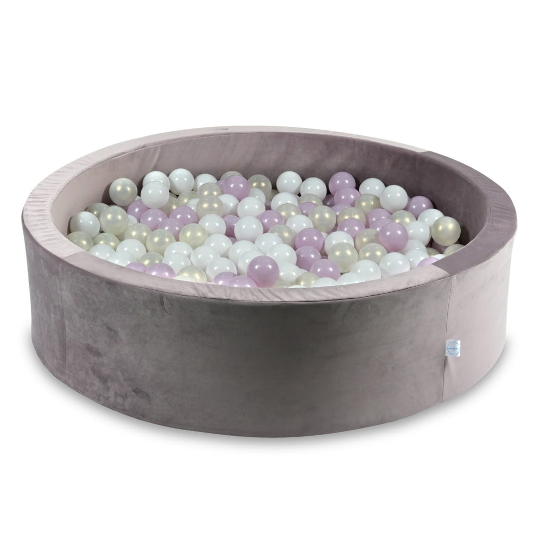 Piscine à Balles avec balles 400pcs 110x30 velours lilas (blanc, rose bébé perle, effet sirène)