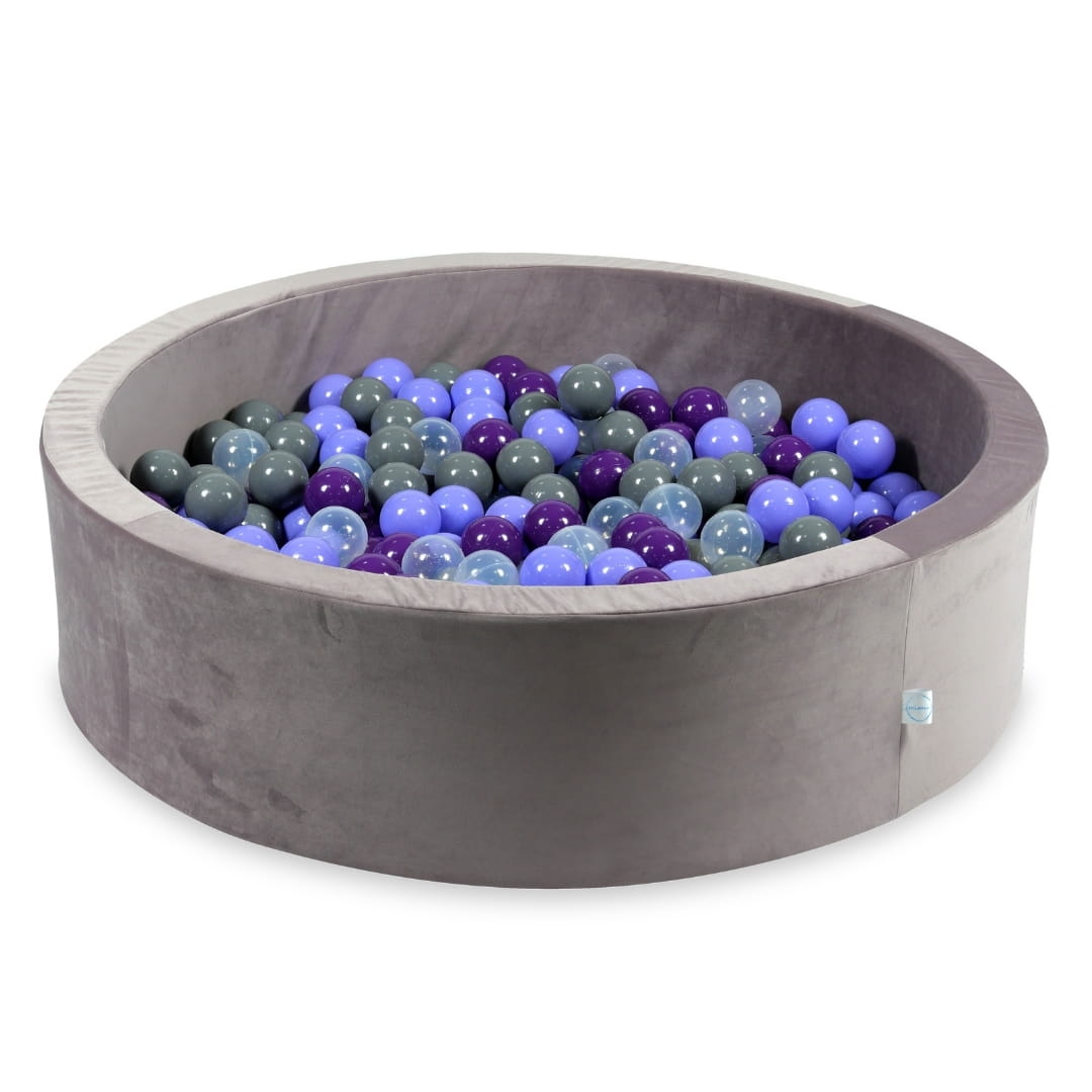 Piscine à Balles avec balles 400pcs 110x30 velours lilas (transparent, chiné, violet, gris)