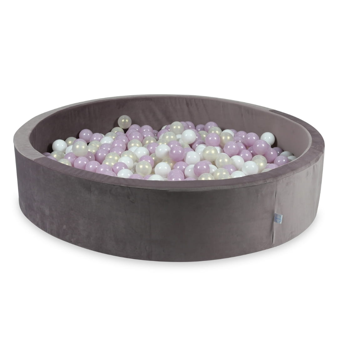 Piscine à Balles avec balles 600pcs 130x30 velours lilas (blanc, rose bébé perle, effet sirène)