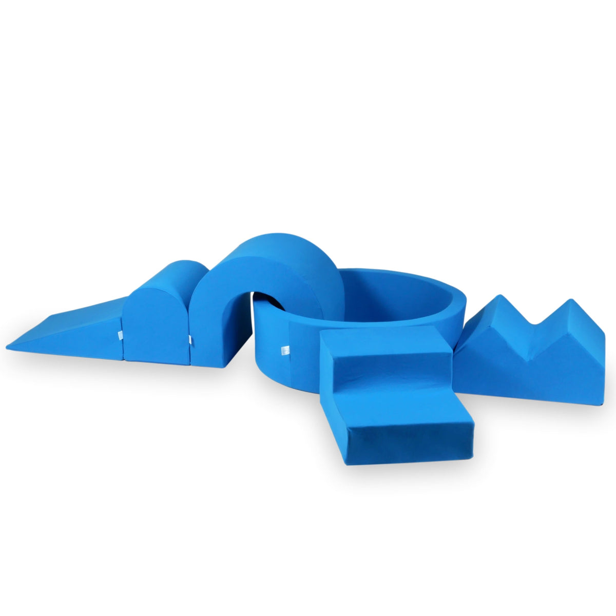 Ensemble de jeux en mousse avec piscine ronde 90x30 Bleu + 5 éléments sans balles