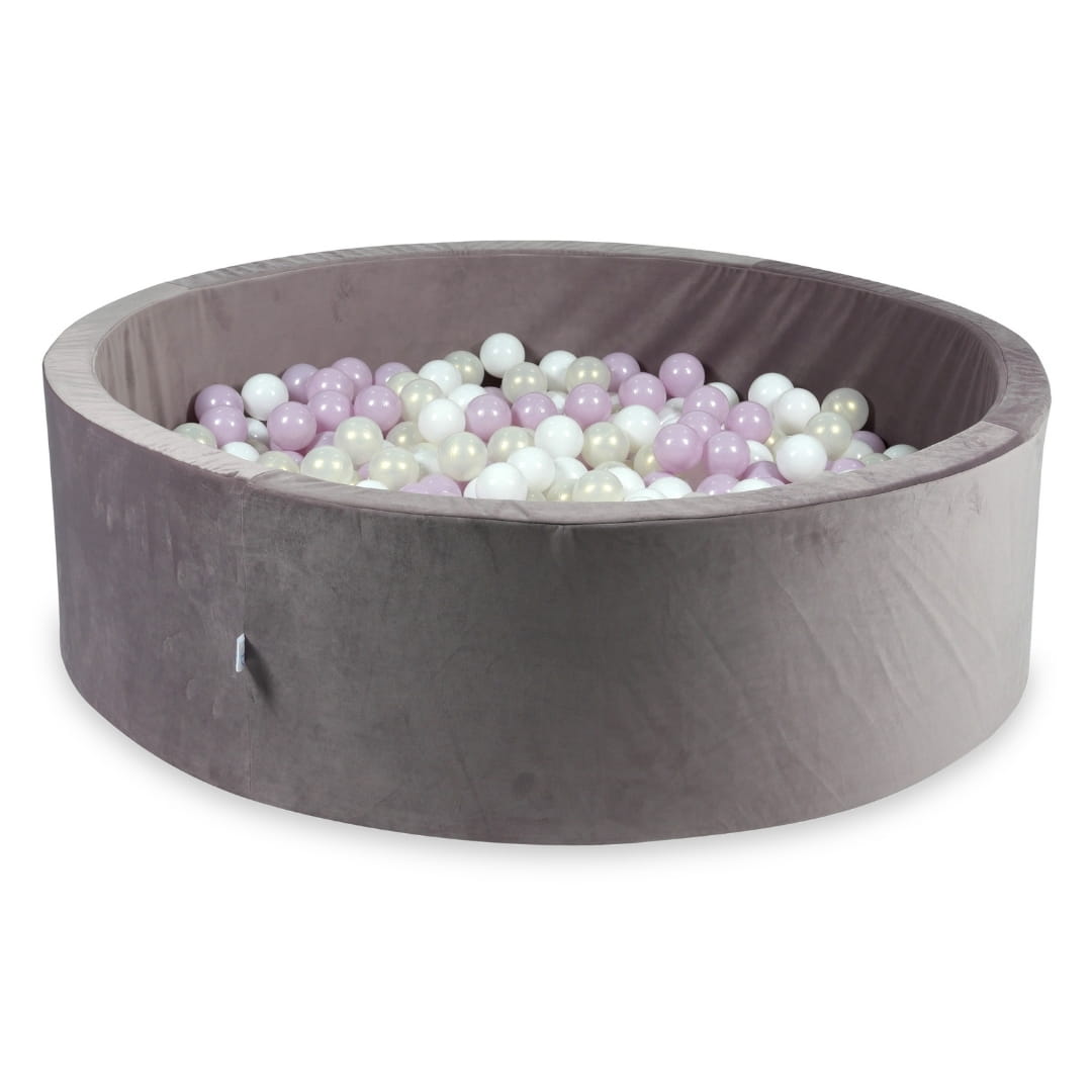 Piscine à Balles avec balles 700pcs 130x40 velours lilas (blanc, rose bébé perle, effet sirène)