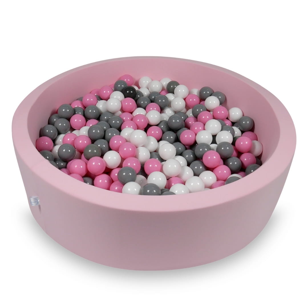 Piscine à Balles 110x30cm rose avec boules 400pcs (blanc, gris, rose poudré)