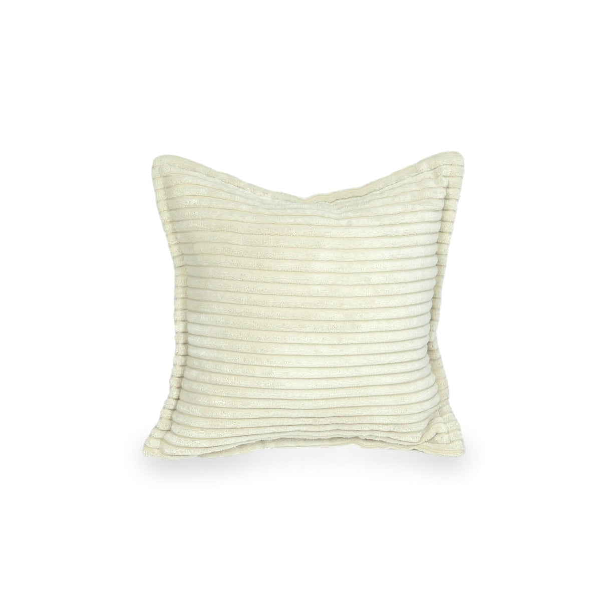 Petit coussin de jeu pour canapé velours côtelé beige