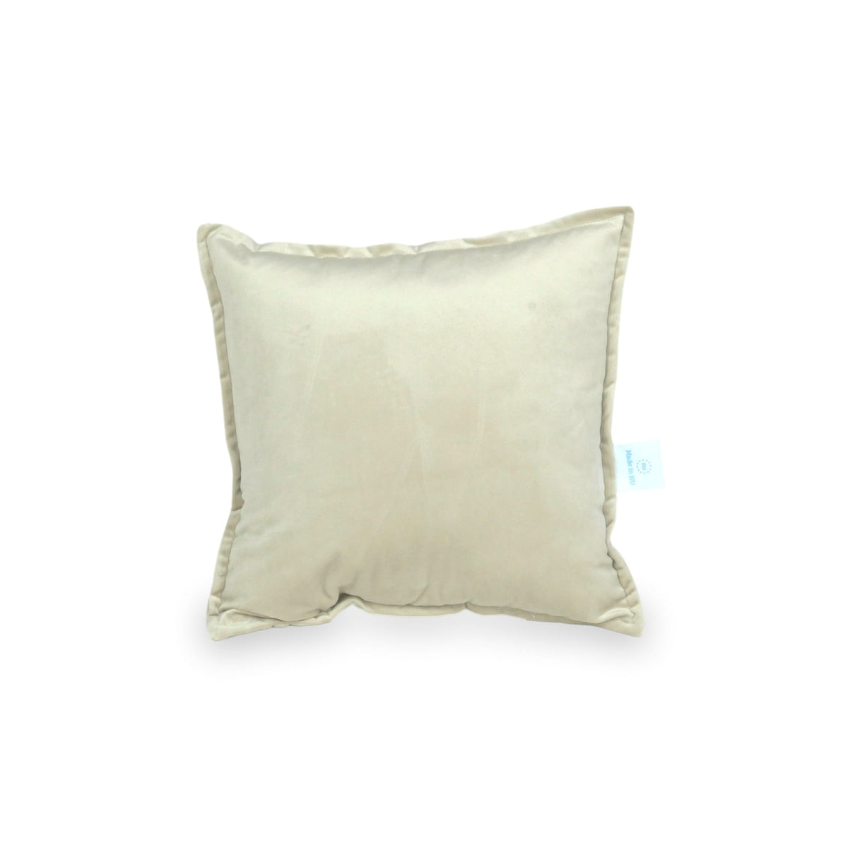 Petit coussin de jeu pour canapé velours écru
