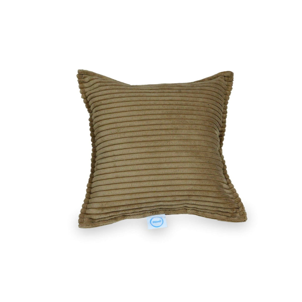 Petit coussin de jeu pour canapé velours côtelé caramel