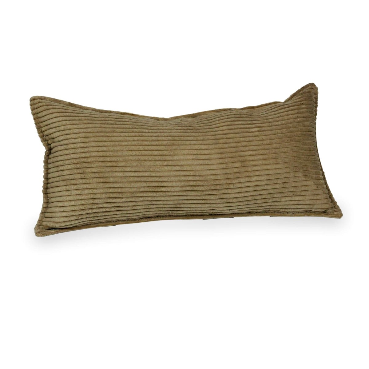 Grand coussin de jeu pour canapé velours côtelé caramel