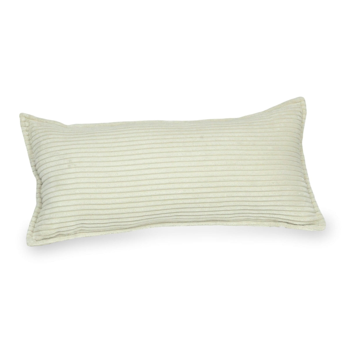 Grand coussin de jeu pour canapé velours côtelé beige