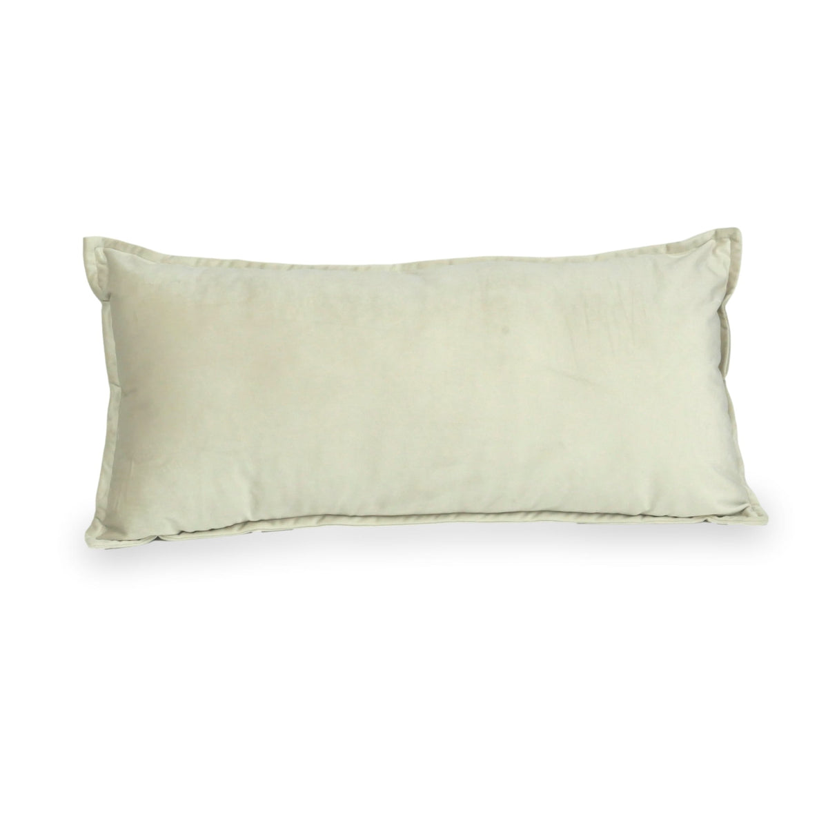 Grand coussin de jeu pour canapé velours écru