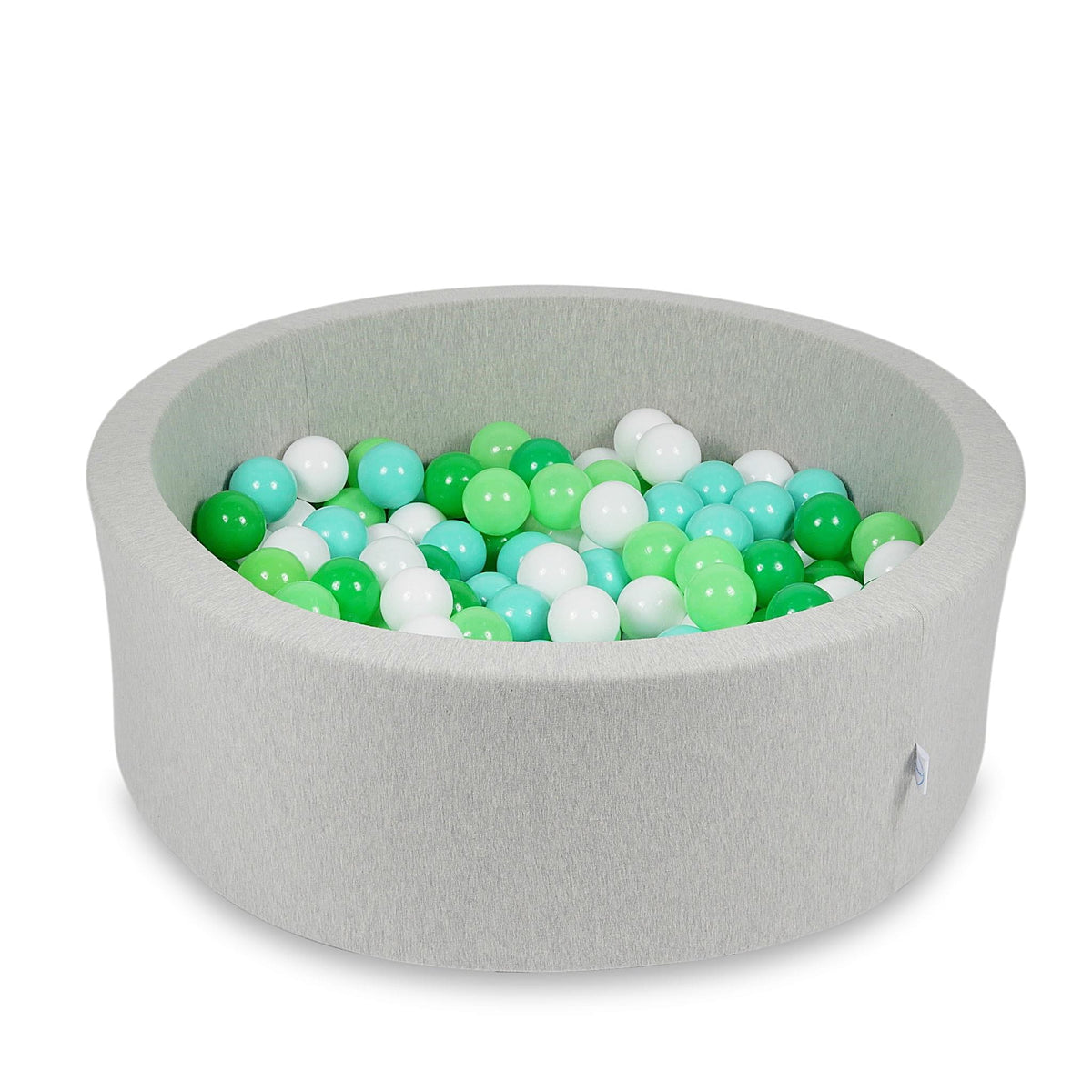 Piscine à Balles 90x30cm gris clair avec boules 200pcs (blanc, céladon, menthe, vert)