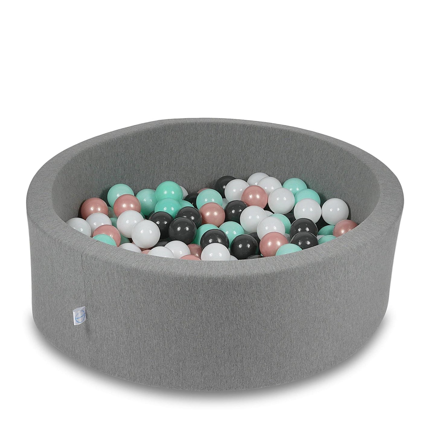 Piscine à balles 90x30cm gris avec balles 200pcs (blanc, or rose, menthe clair, graphite)