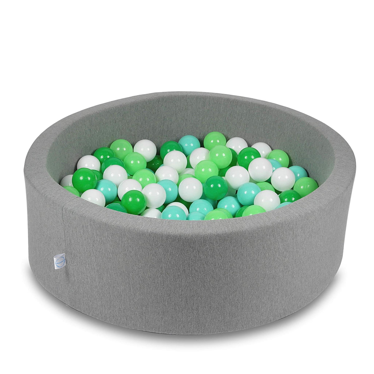 Piscine à balles 90x30cm gris avec balles 200pcs (blanc, céladon, menthe, vert)