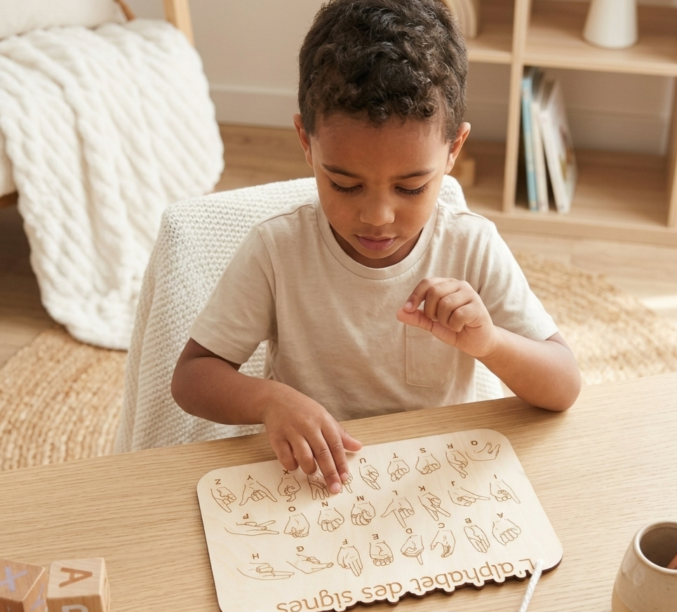 L’alphabet des signes – Support éducatif