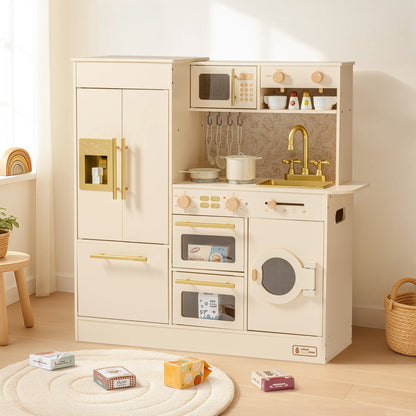Cuisine en Bois | Beige Florale