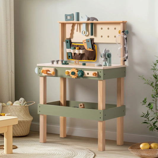 Établi à Outils en Bois - Vert