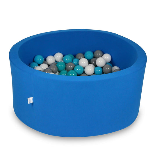 Piscine à Balles 90x40cm azur avec boules 300pcs (blanc, gris, turquoise)