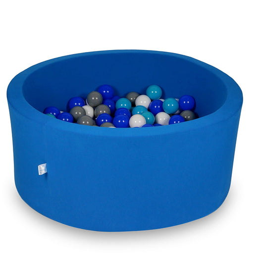 Piscine à Balles 90x40cm azur avec balles 300pcs (turquoise, bleu, blanc, gris)