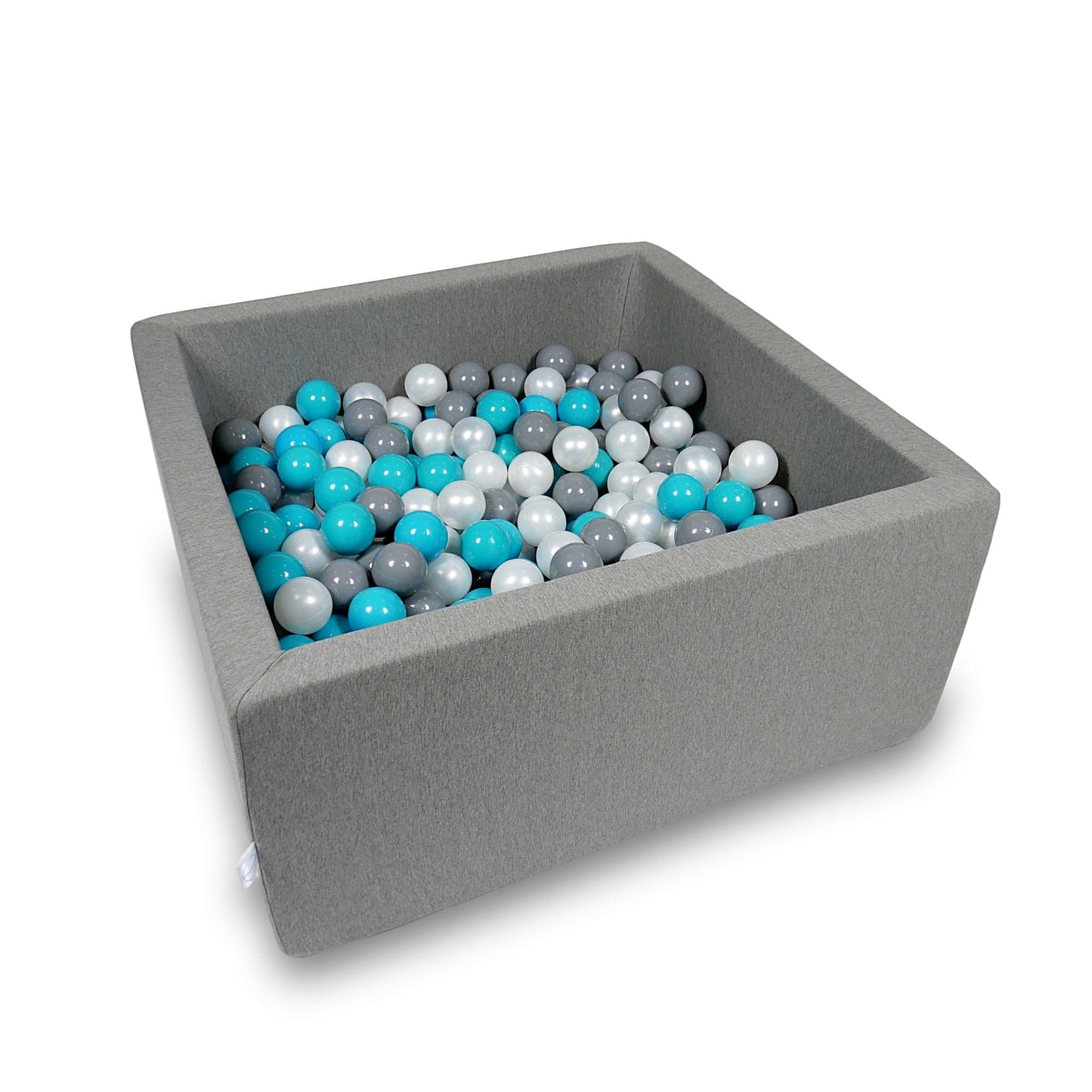 Piscine à balles 90x90x40cm gris avec balles 400pcs (turquoise, gris, perle)