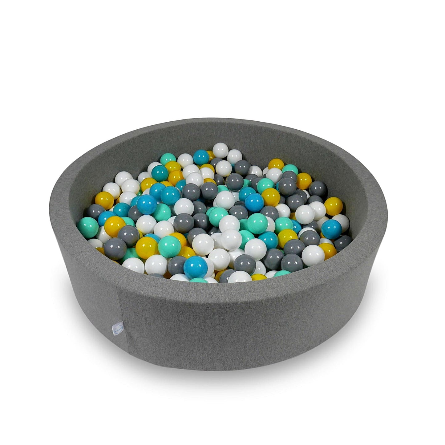 Piscine à balles 110x30cm gris avec balles 400pcs (blanc, gris, turquoise, jaune, menthe)
