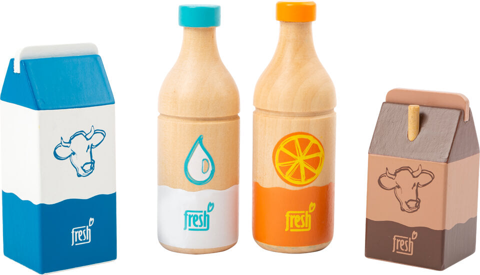 Lot d'aliments en bois "Petit déjeuner"