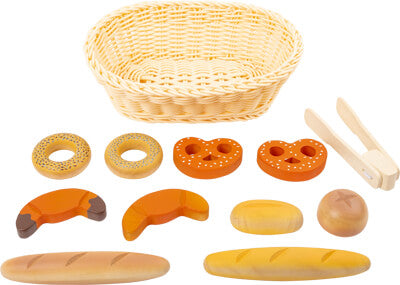 Lot d'aliments en bois "Petit déjeuner"