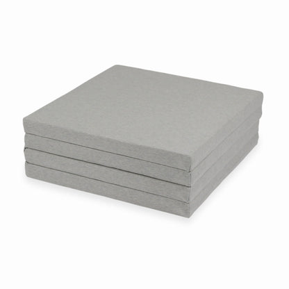 Tapis de jeu 120x120cm pour enfants, carré pliable, Gris Clair