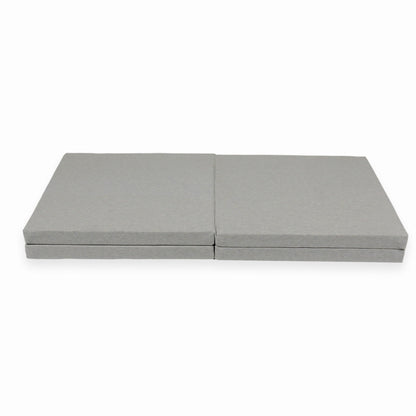 Tapis de jeu 120x120cm pour enfants, carré pliable, Gris Clair