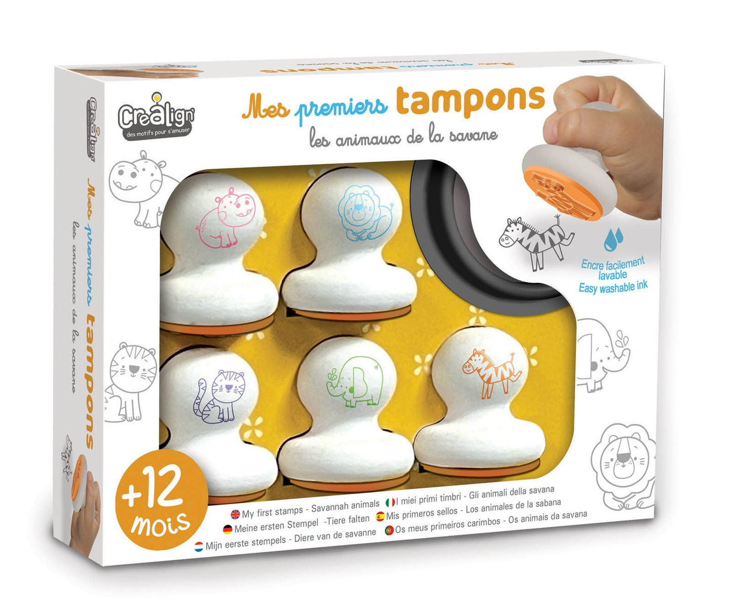 Mes premiers tampons "Animaux de la savane"