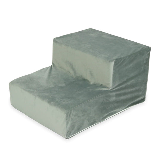 Marchepied pour jeu en mousse velours gris