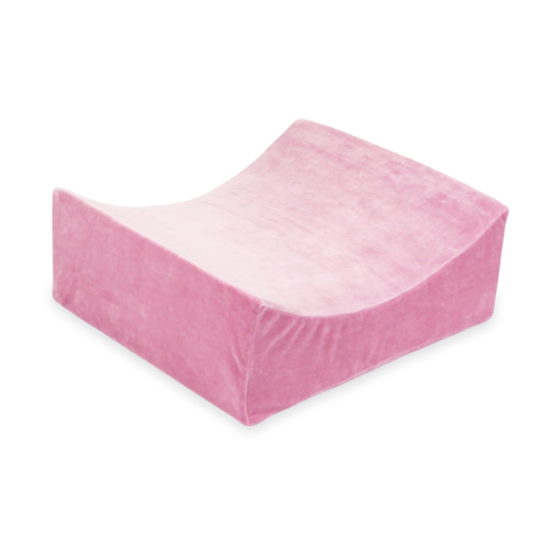 Berceau pour jeu en mousse velours rose tendre