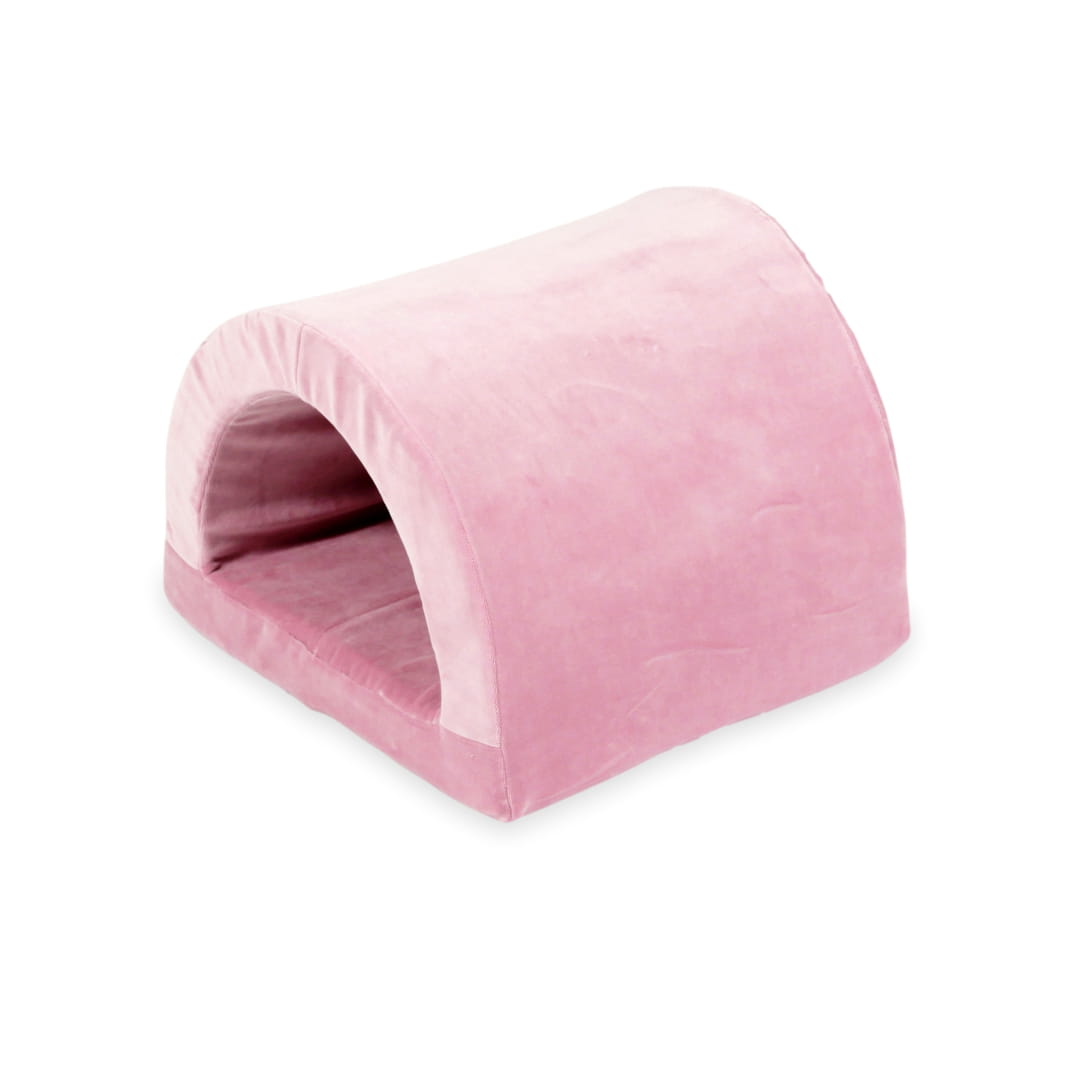 Pont pour jeu de mousse velours rose tendre