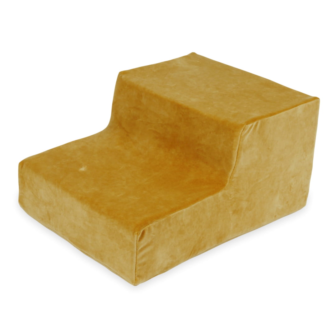 Marchepied pour jeu en mousse velours doux carmel