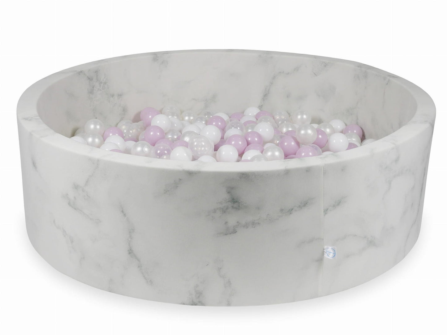 Piscine à Balles 130x40 marbre avec boules 700pcs (perle rose layette, blanc, transparent, perle)