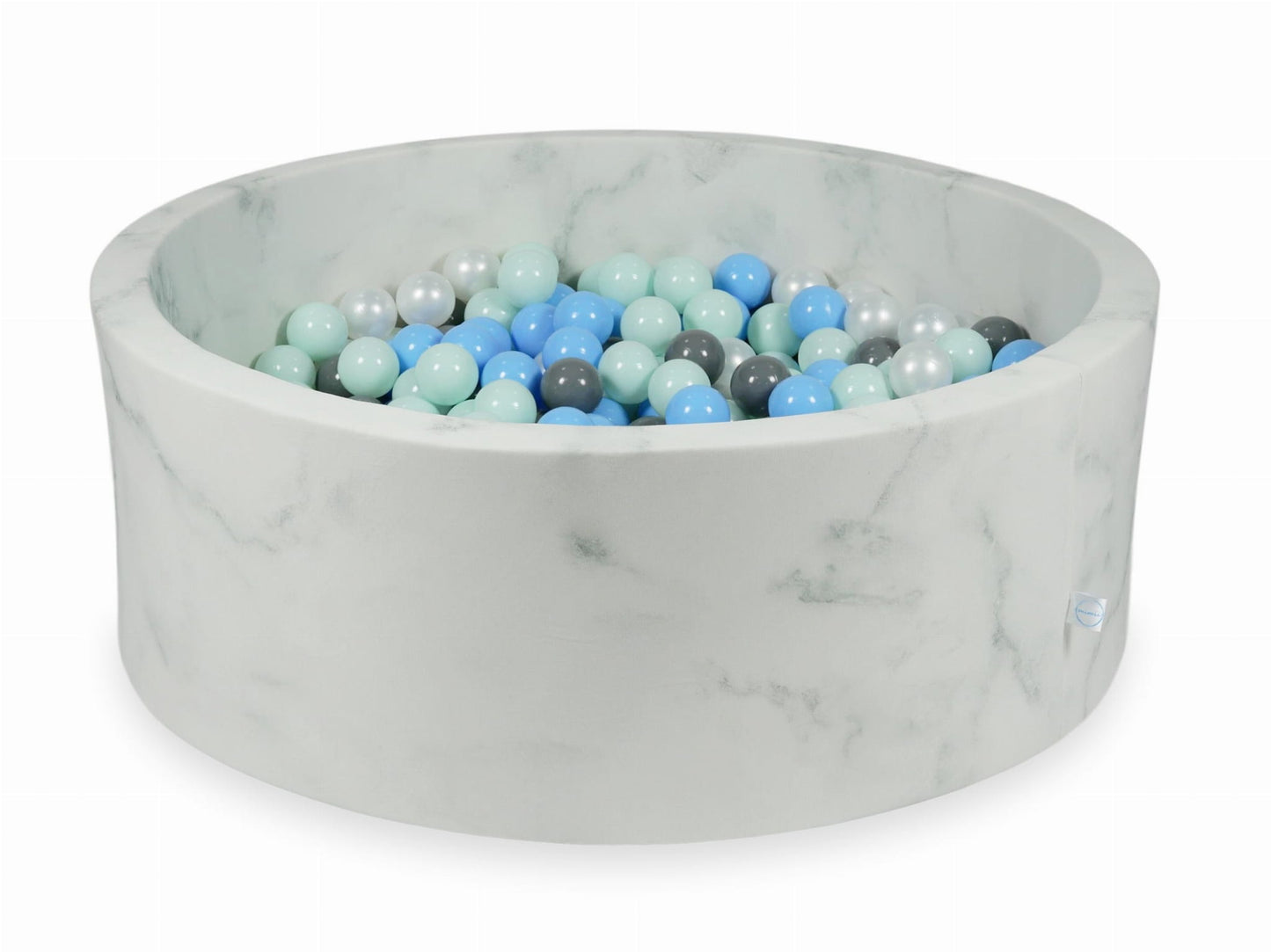 Piscine à Balles 110x40 marbre avec boules 500pcs (menthe clair, bleu bébé, gris, perle)