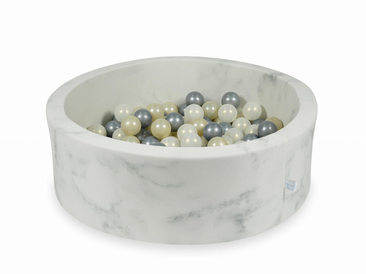 Piscine à Balles 90x30 marbre avec boules 200pcs (or clair, argent, effet sirène)