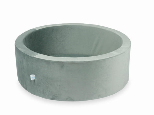 Piscine à balles 90x30 velours gris sans balles